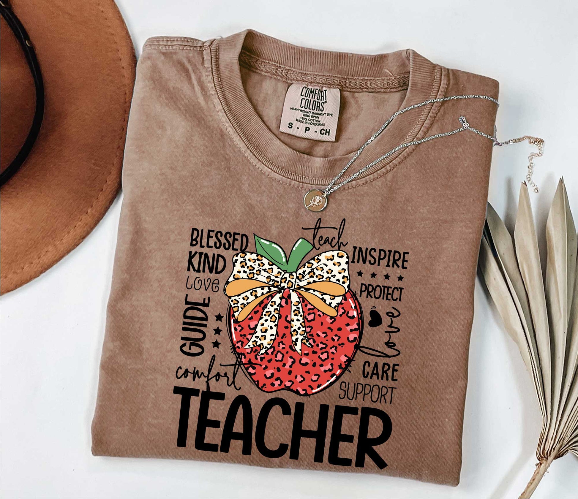 Apple Pencil Bow Teacher Shirt, Teacher Shirts