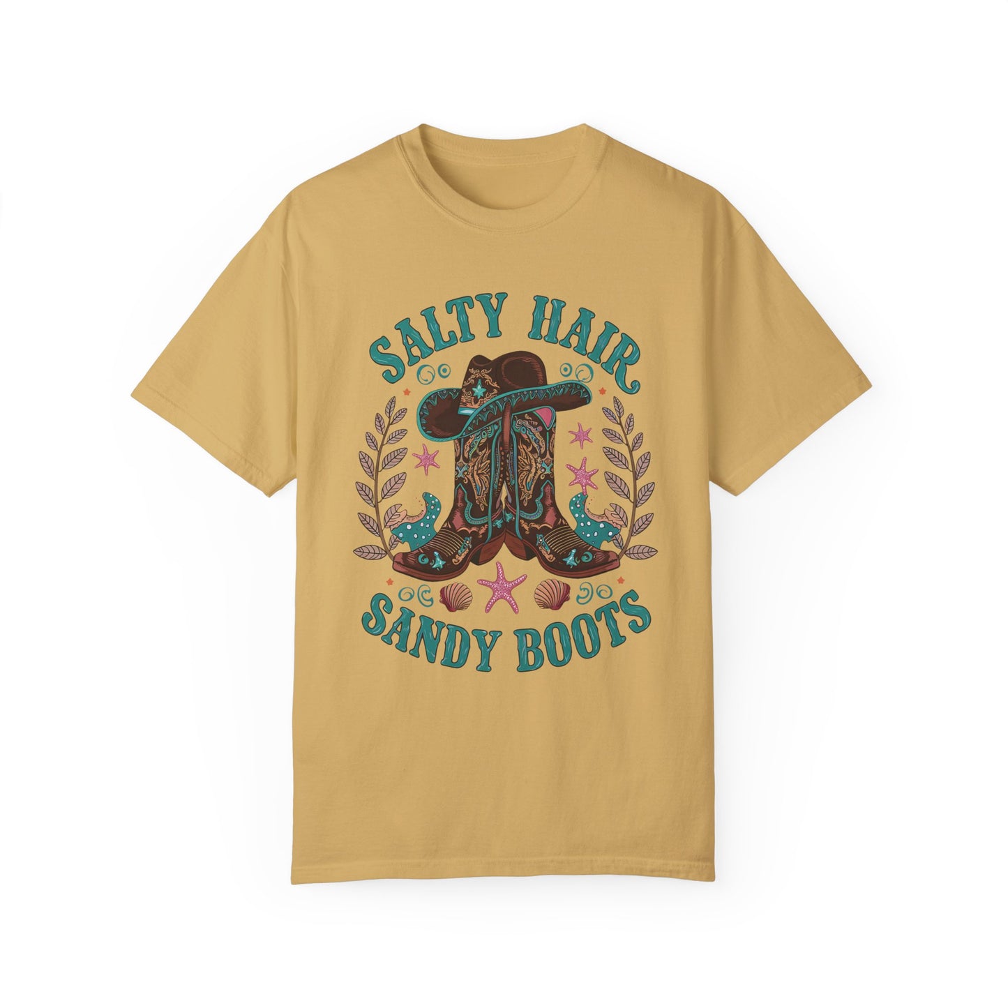 Salty Hair Sandy Boots Western Shirt | Cowboy Beach Fashion Mustard