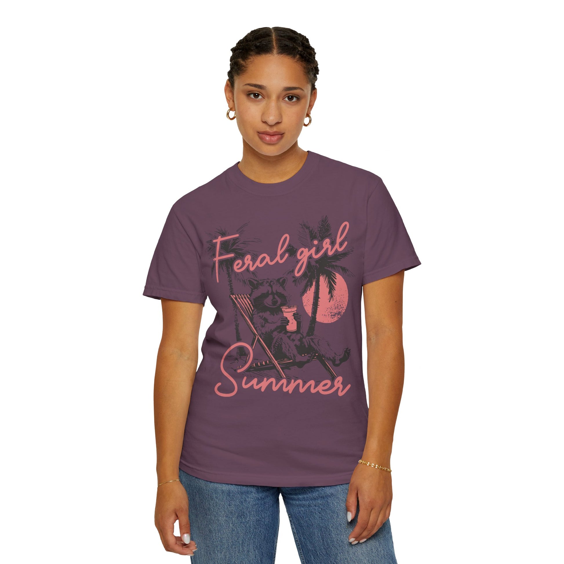 Feral Girl Summer Raccoon Shirt - Funny Meme Tee