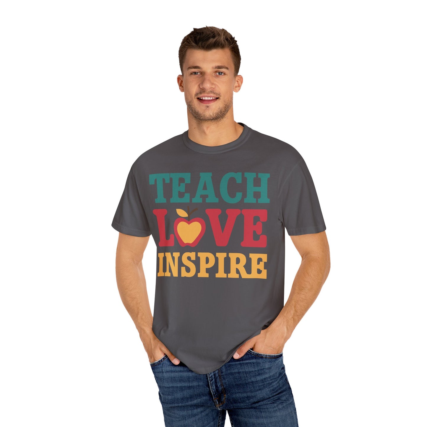 Retro Teach Love Inspire Apple Teacher Shirt | Vintage Educator Apparel