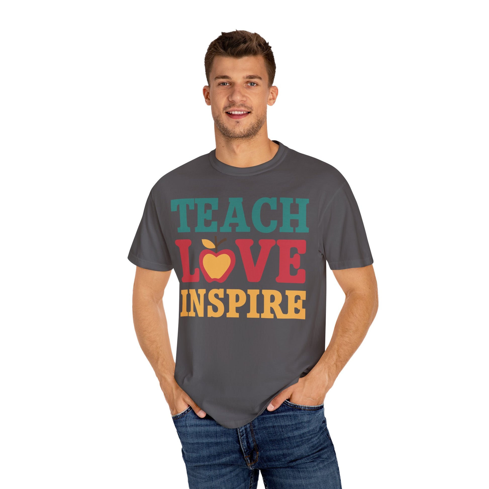 Retro Teach Love Inspire Apple Teacher Shirt | Vintage Educator Apparel