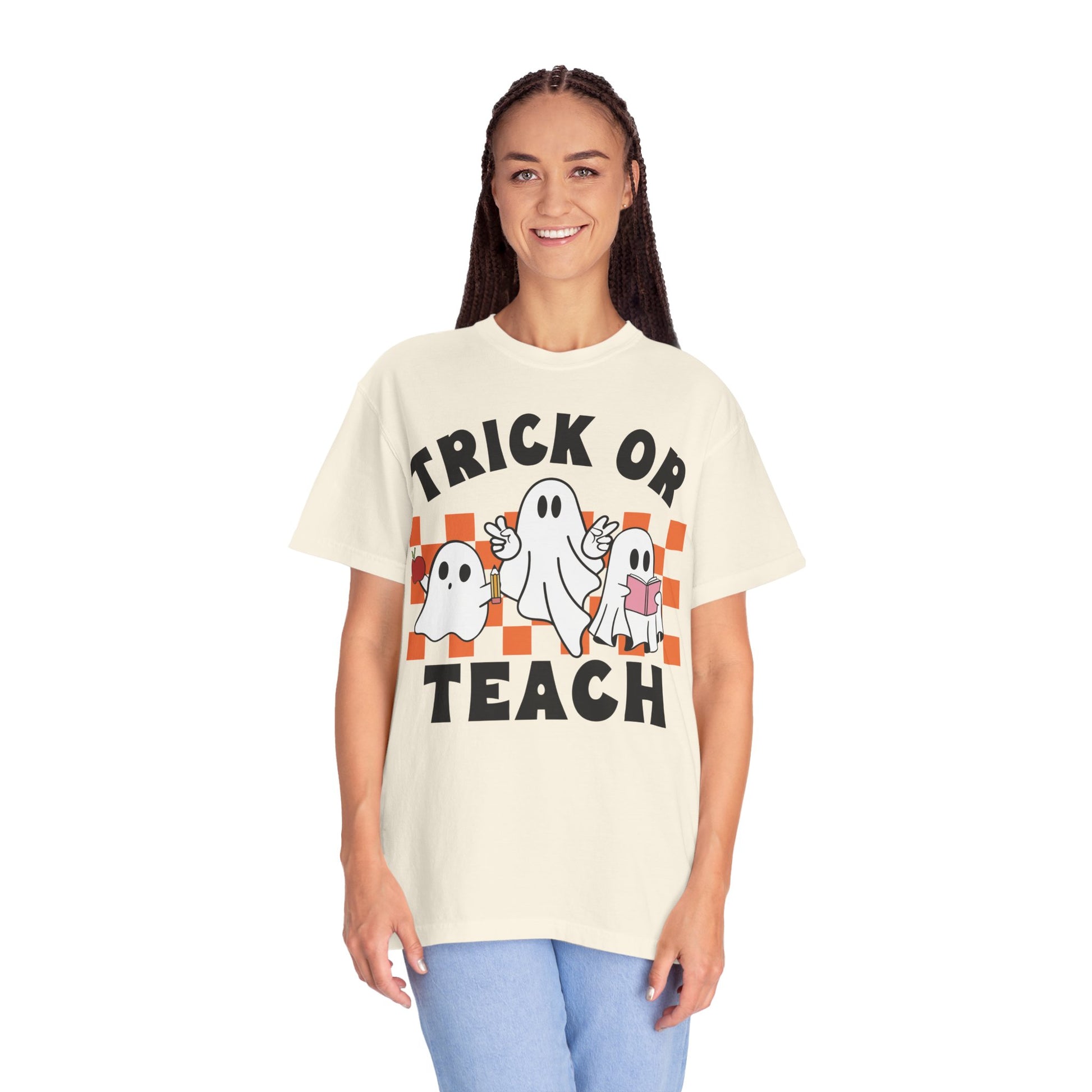 Comfort Colors Teacher Halloween Trick or Teach Shirt