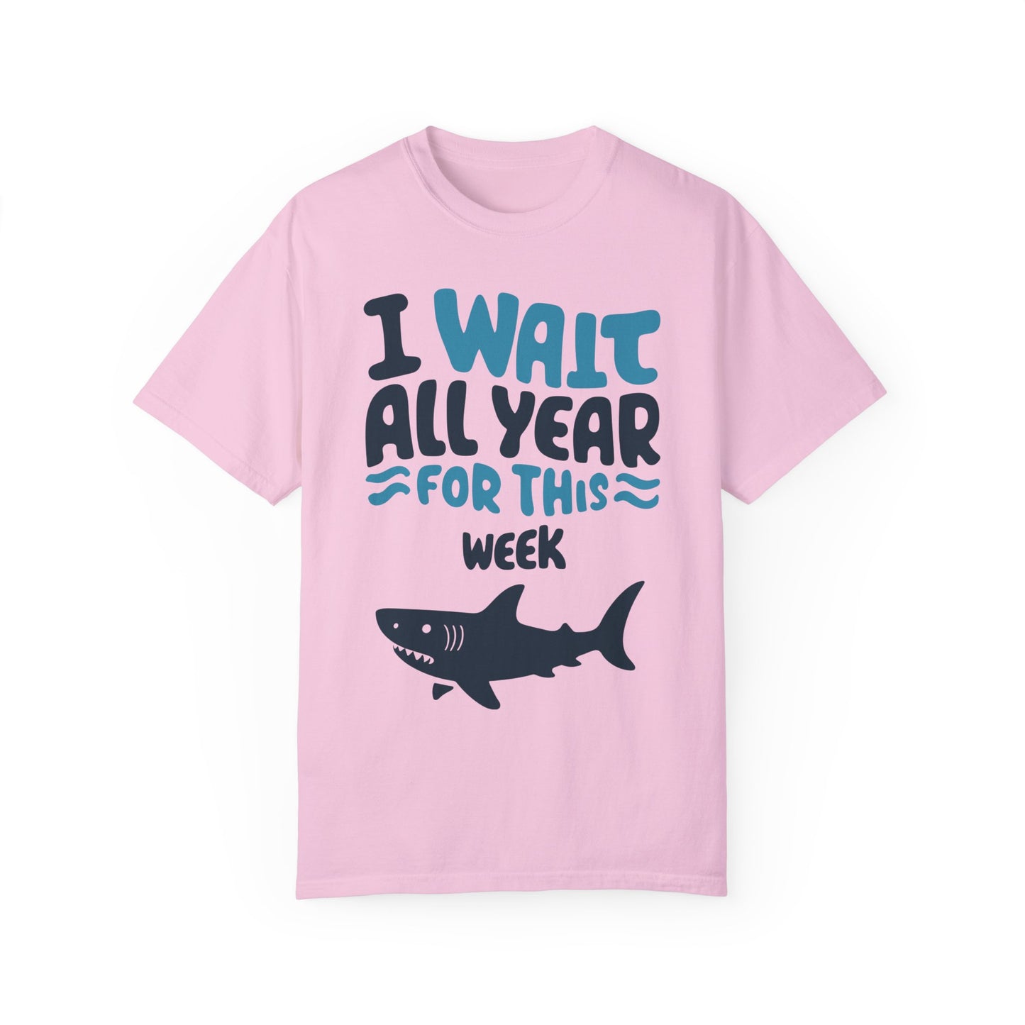 I Wait All Year For This Week Funny Shark T shirt Blossom