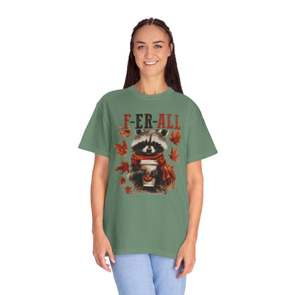 Fall Feral Raccoon Autumn T Shirt - Funny Fall Girl Shirt