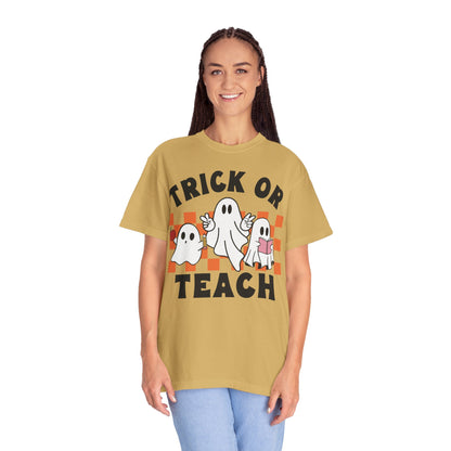 Comfort Colors Teacher Halloween Trick or Teach Shirt