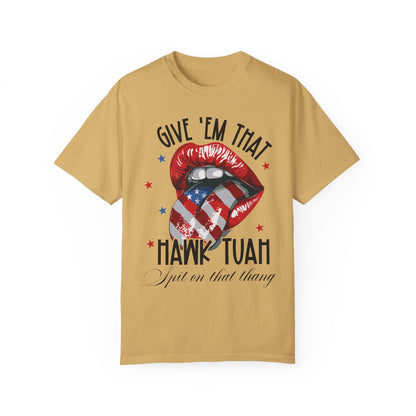 Retro Give Em That Hawk Tuah Shirt Mustard