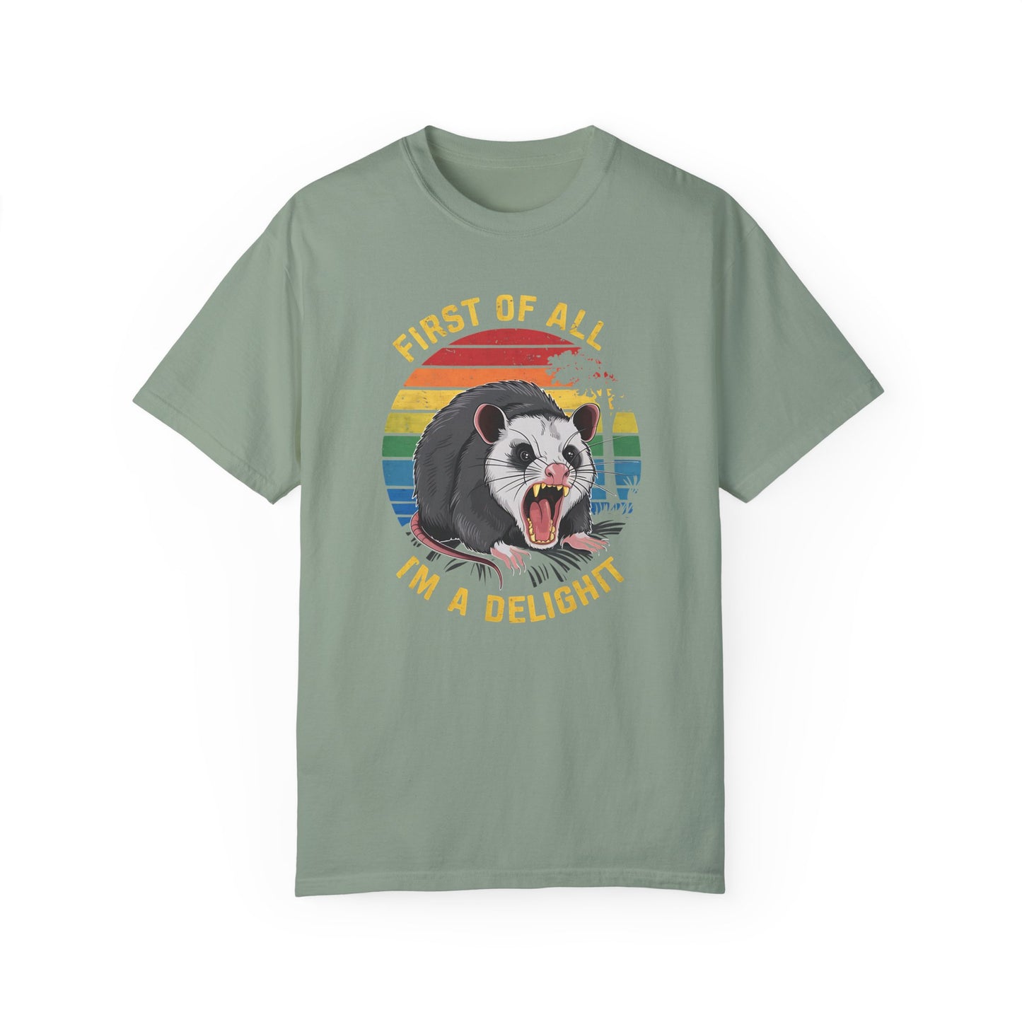 First Of All I'm A Delight Angry Opossum Lover Shirt Bay