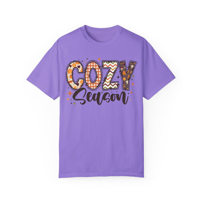 Womens Cozy Season Fall Shirt Violet