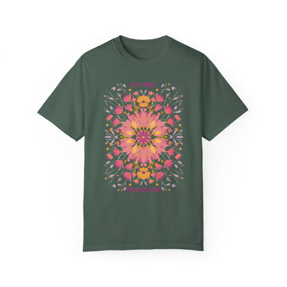 It is Well with My Soul Floral Shirt | Inspirational Christian Tee Blue Spruce