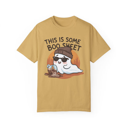 This Is Some Boo Sheet T-Shirt Funny Halloween Shirt Mustard