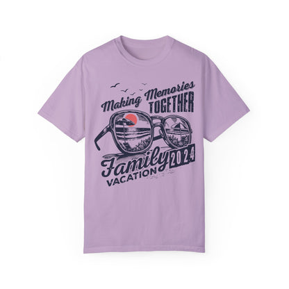 Family Vacation 2024 Making Memories Together T-Shirt Orchid