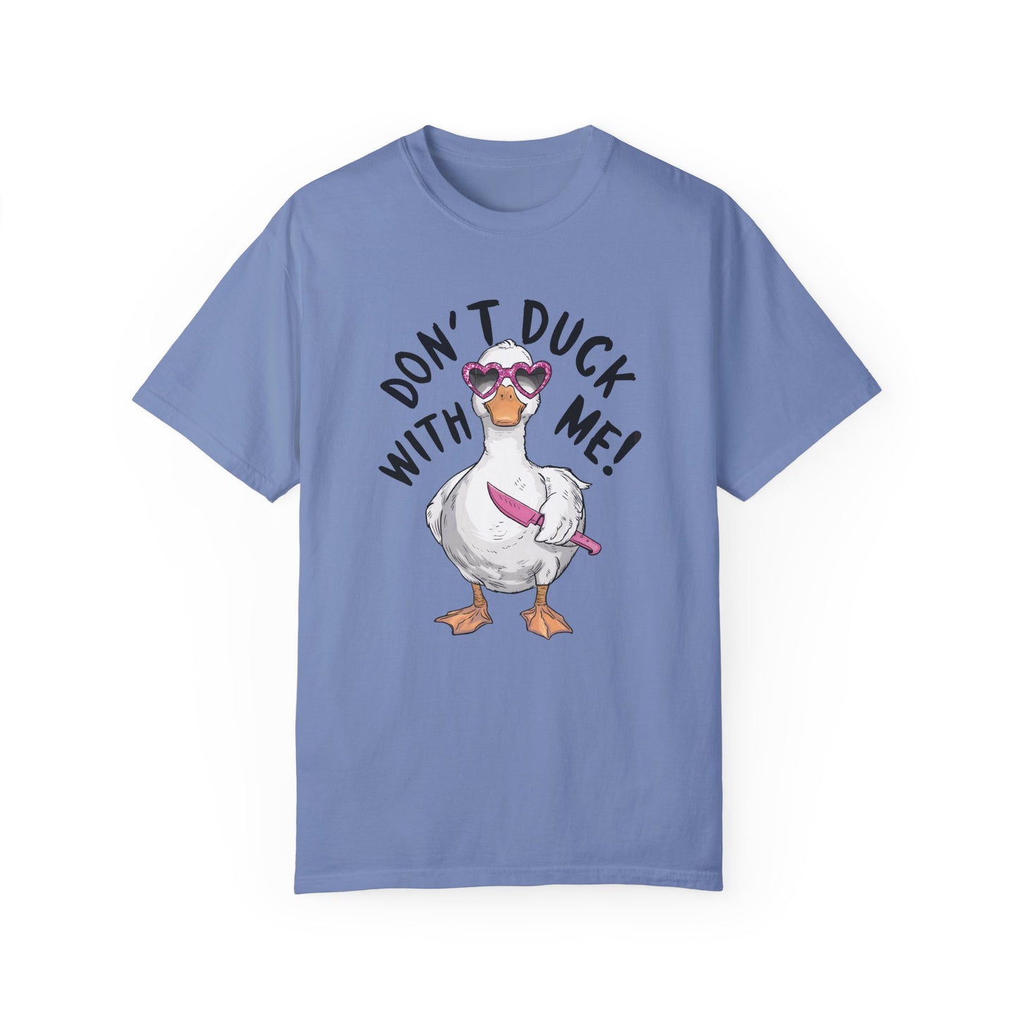 Dont Duck With Me Shirt - Quirky Duck Shirt Washed Denim