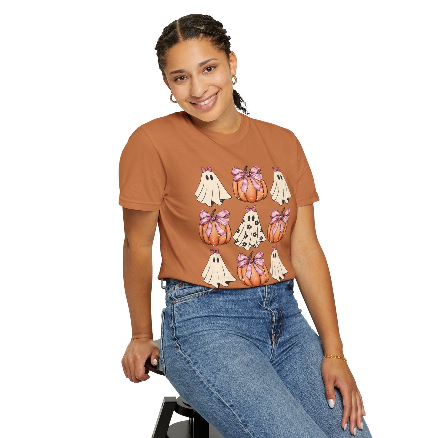 Retro Halloween Coquette Pumpkin Shirt