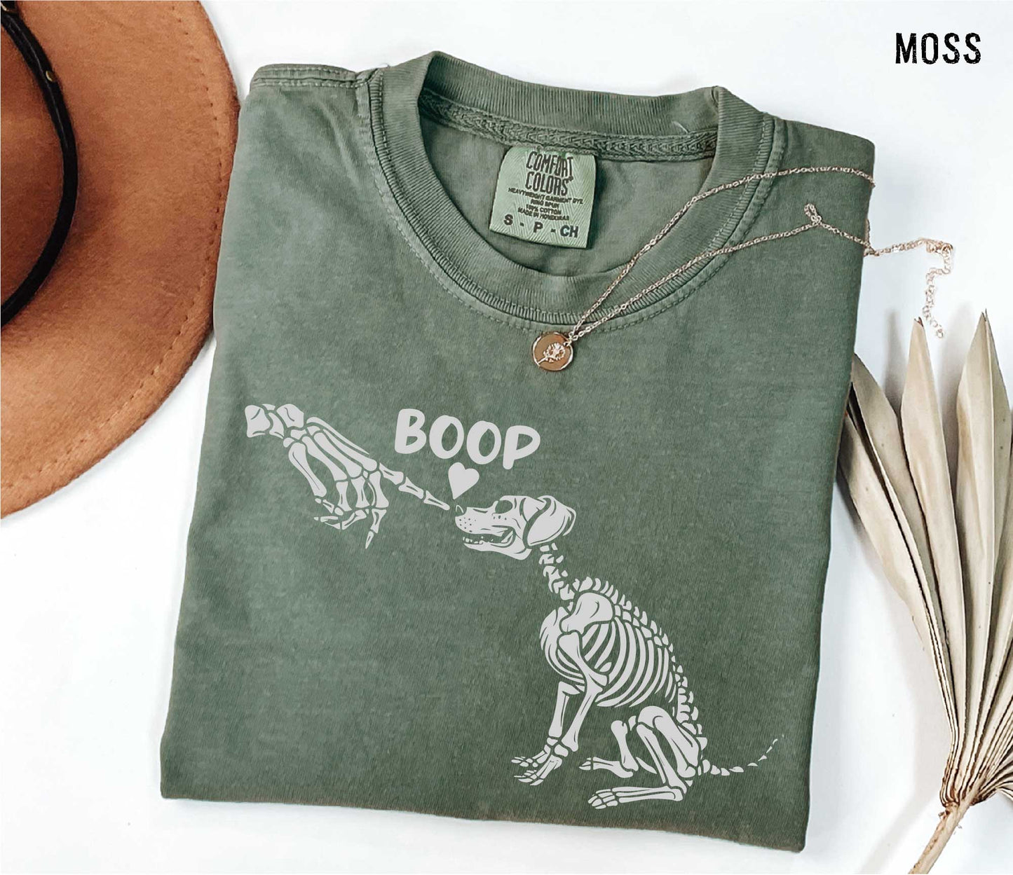 Dog Boop Halloween Comfort Colors Shirt, Dog Skeleton