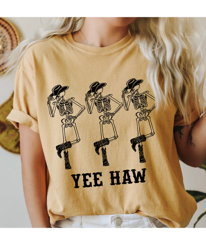 Cowboy Skeleton Yee Haw Shirt