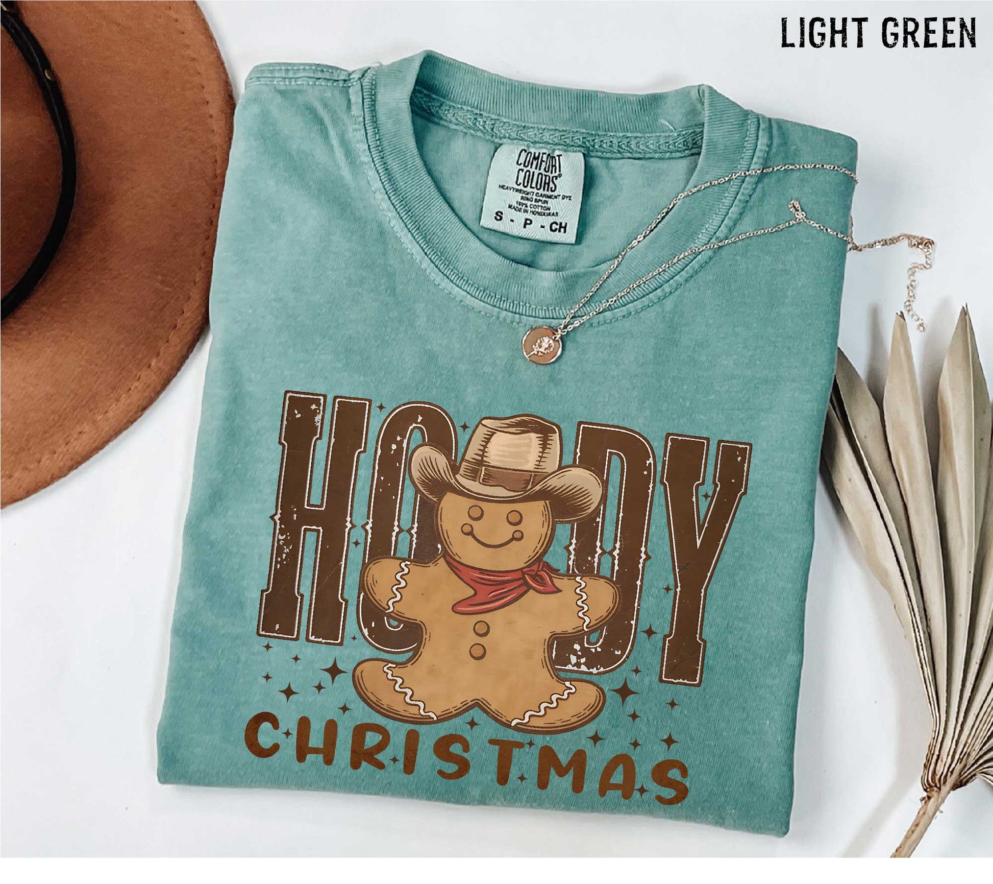 Howdy Christmas Gingerbread Cowboy Comfort Colors T-shirt