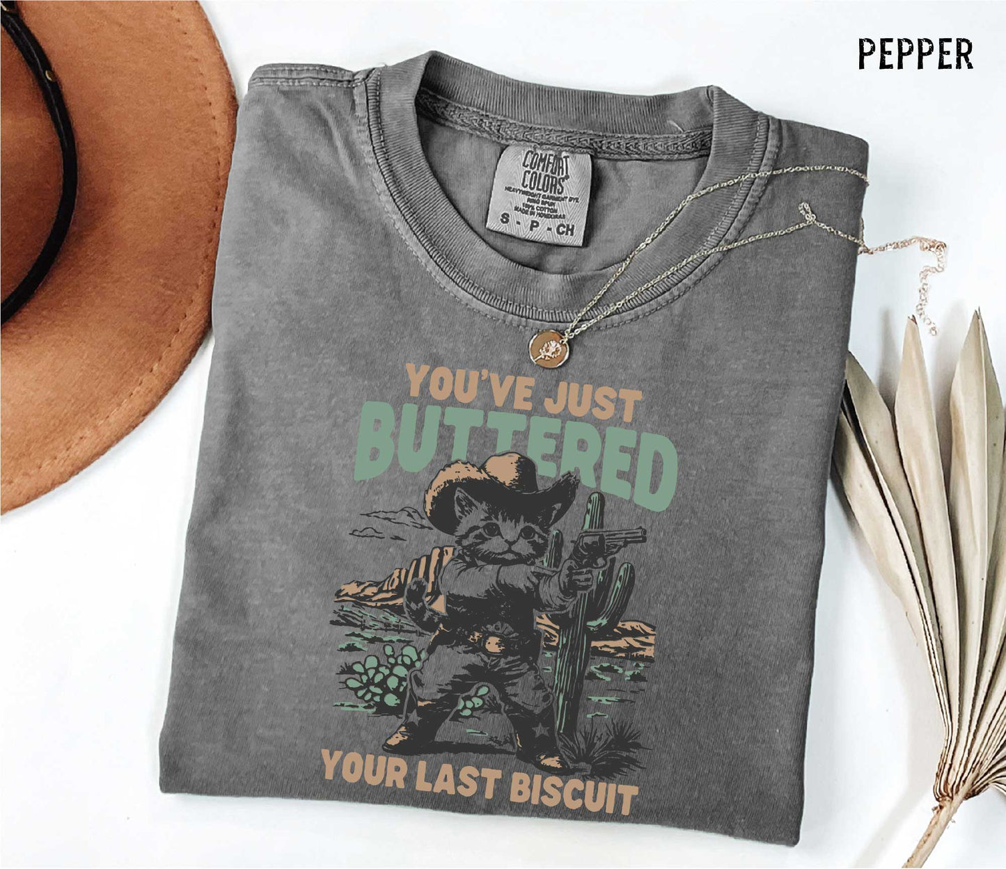 Funny Retro Cowboy Cat T-shirt