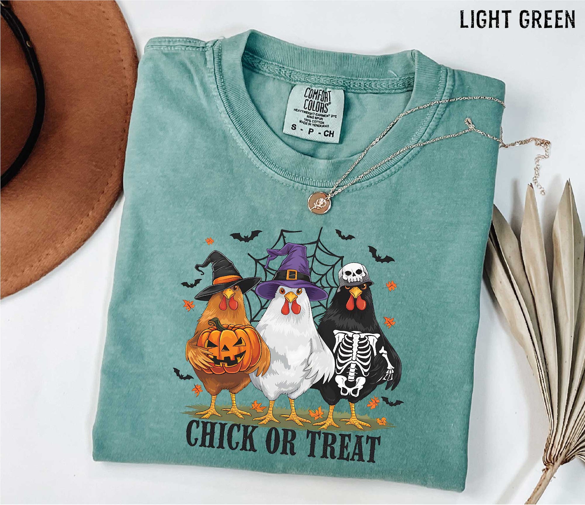 Chick or Treat Halloween Comfort Colors T-shirt - Cute Chicken Costume Graphic Tee