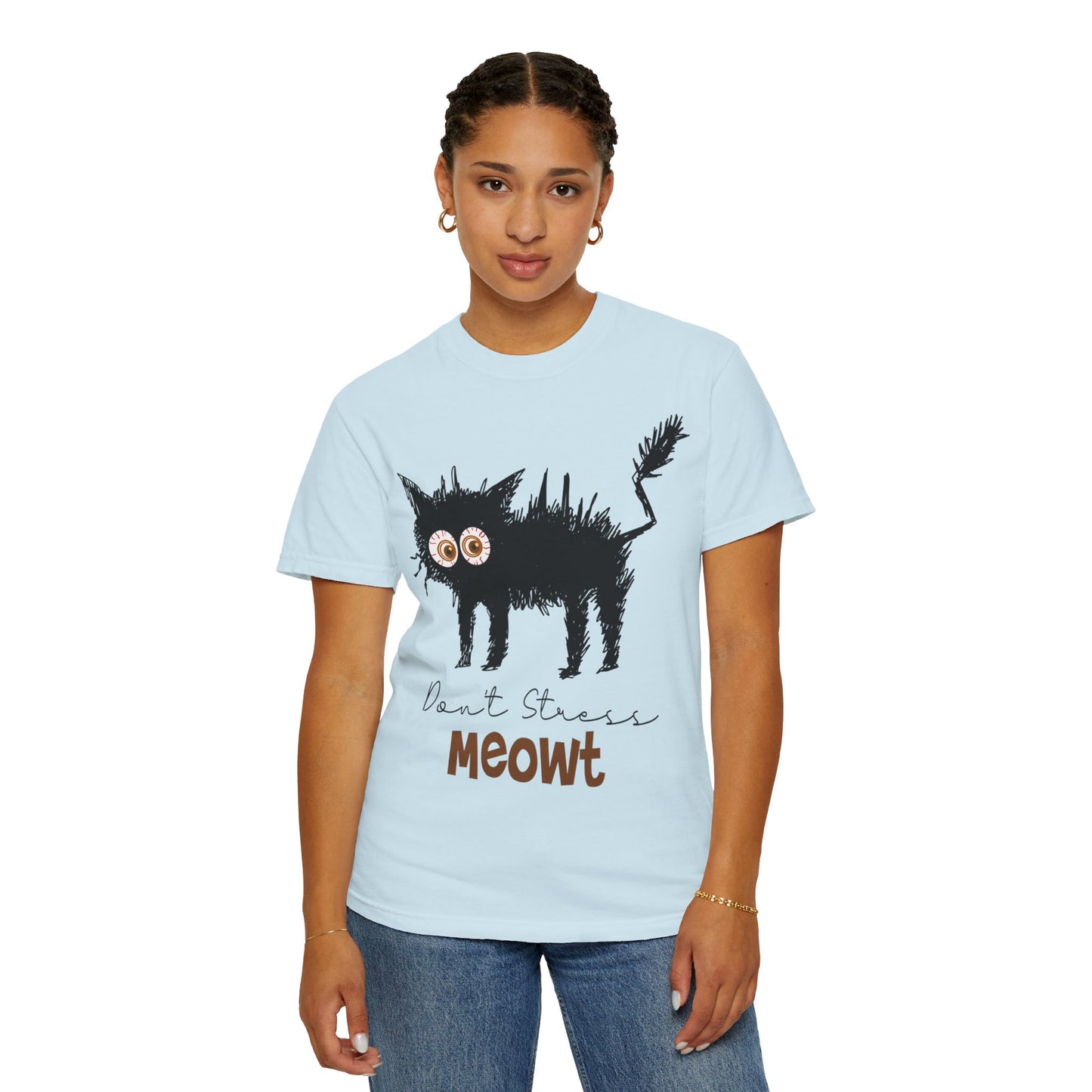 Comfort Colors Don't Stress Meowt Funny Cat Shirt