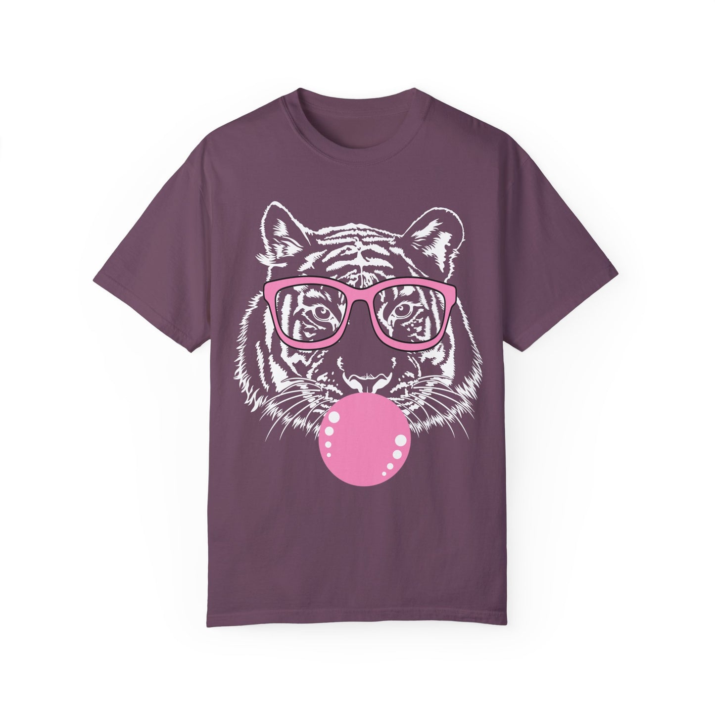 Tiger Shirt, Bubblegum Tiger T-shirt, Tiger Face Shirt Berry