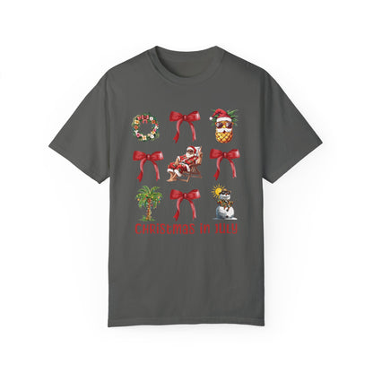 Coquette Christmas In July Santa Summer T-Shirt Pepper