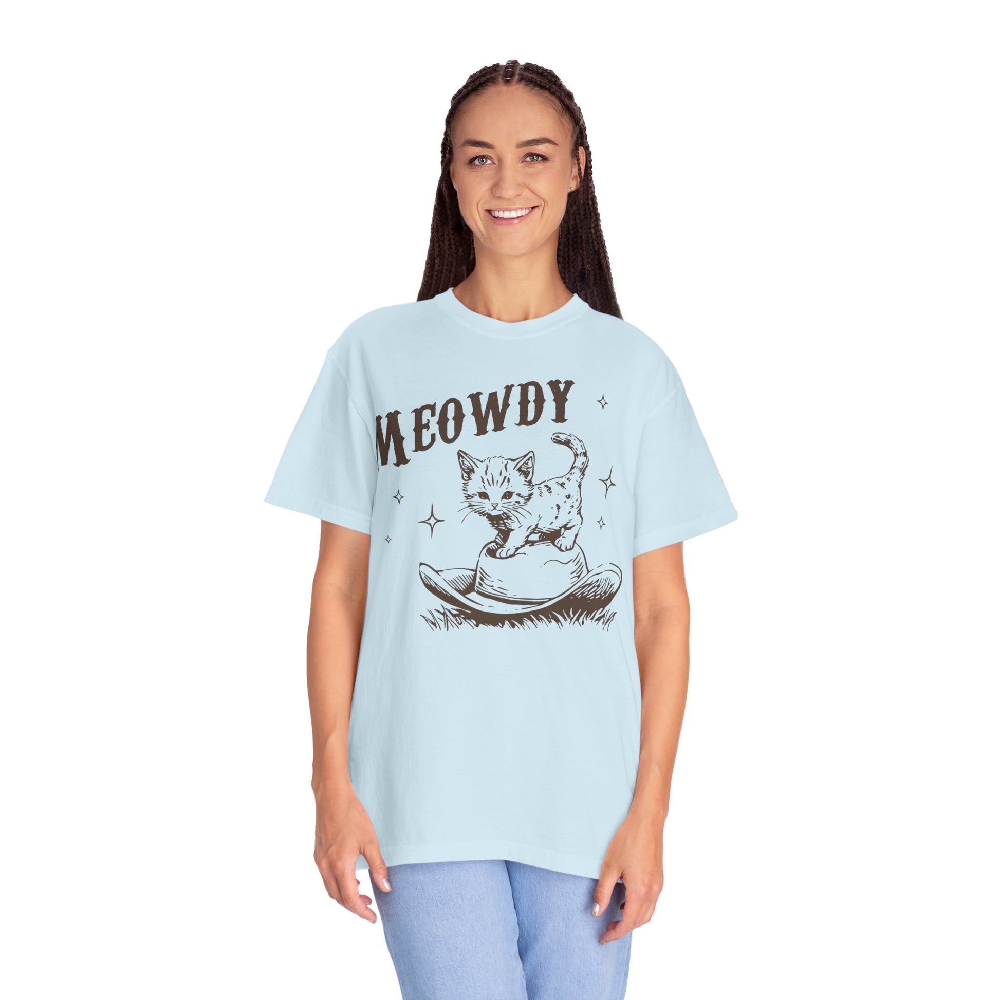 Meowdy Cute Kitten Cat Country Western Vintage T-Shirt, Retro 90s Cowgirl Rodeo Life Shirt