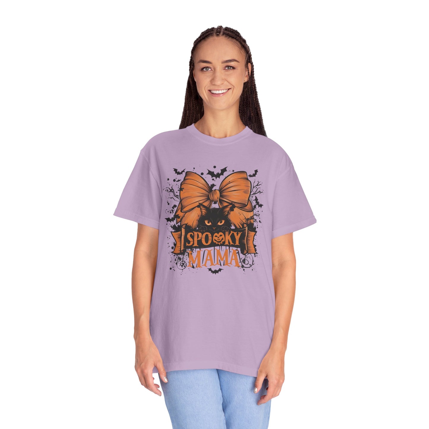 Retro Halloween Spooky Mama Gothic Bow Shirt