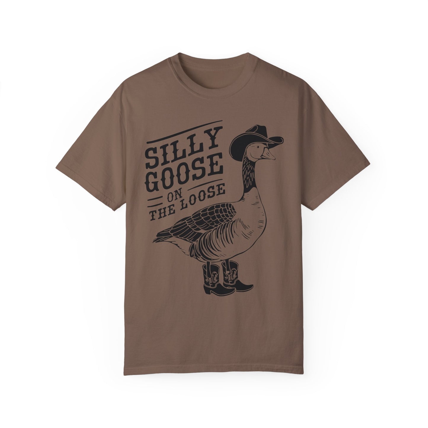 Silly Goose On The Loose Shirt, Silly Goose Farm T-Shirt Espresso