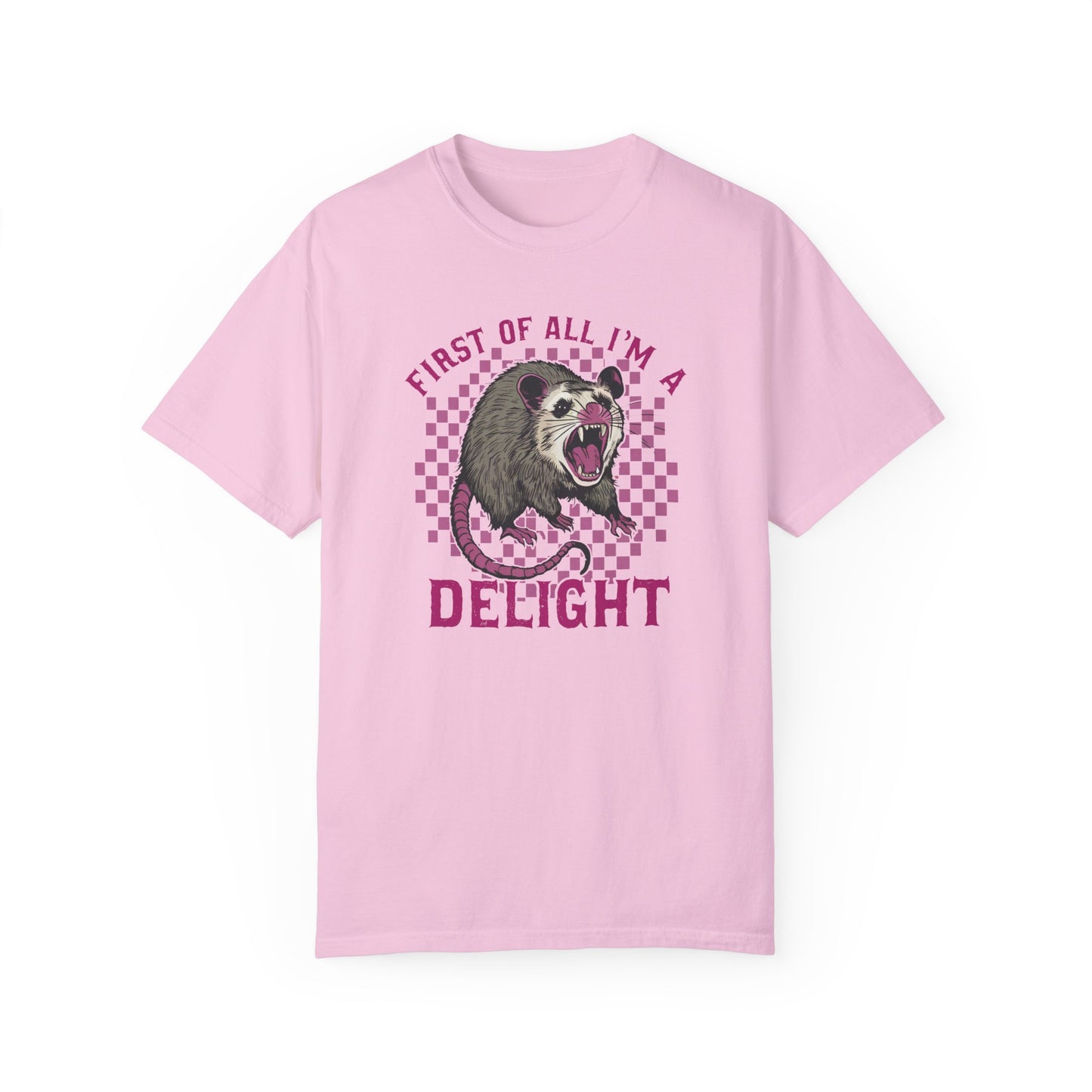 Retro First Of All I'm A Delight Comfort Funny Animal Lover TShirt Blossom