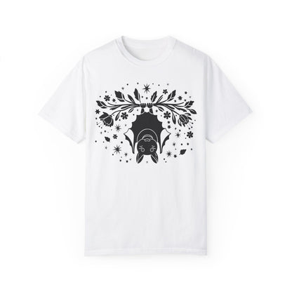 Floral Bats Halloween Shirt White