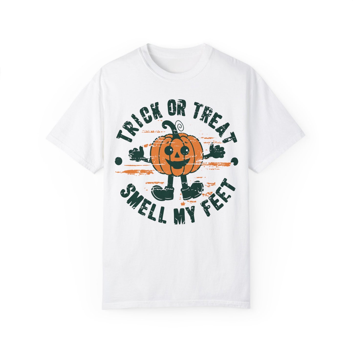 Trick Or Treat Smell My Feet Shirt Gift For Halloween, Retro Pumpkin Shirt White