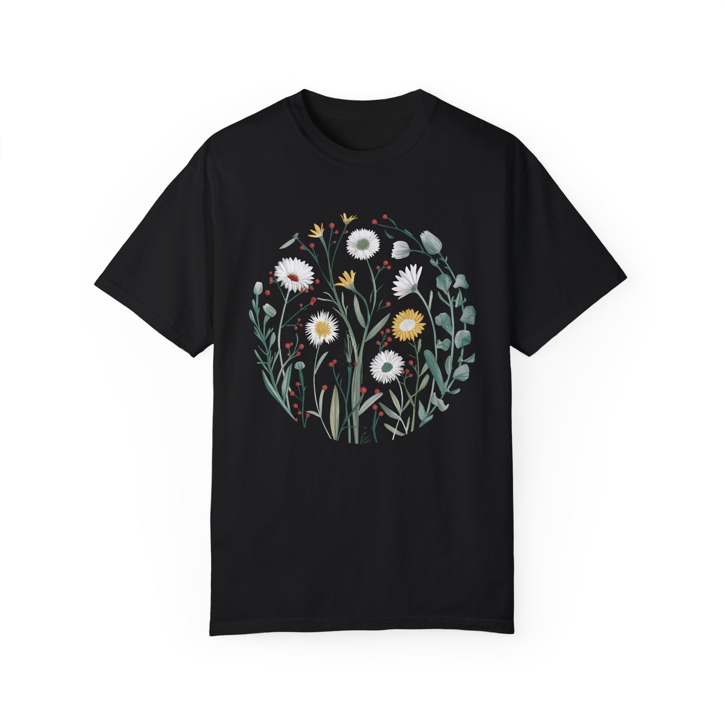 Comfort Colors Wildflower Shirt Black