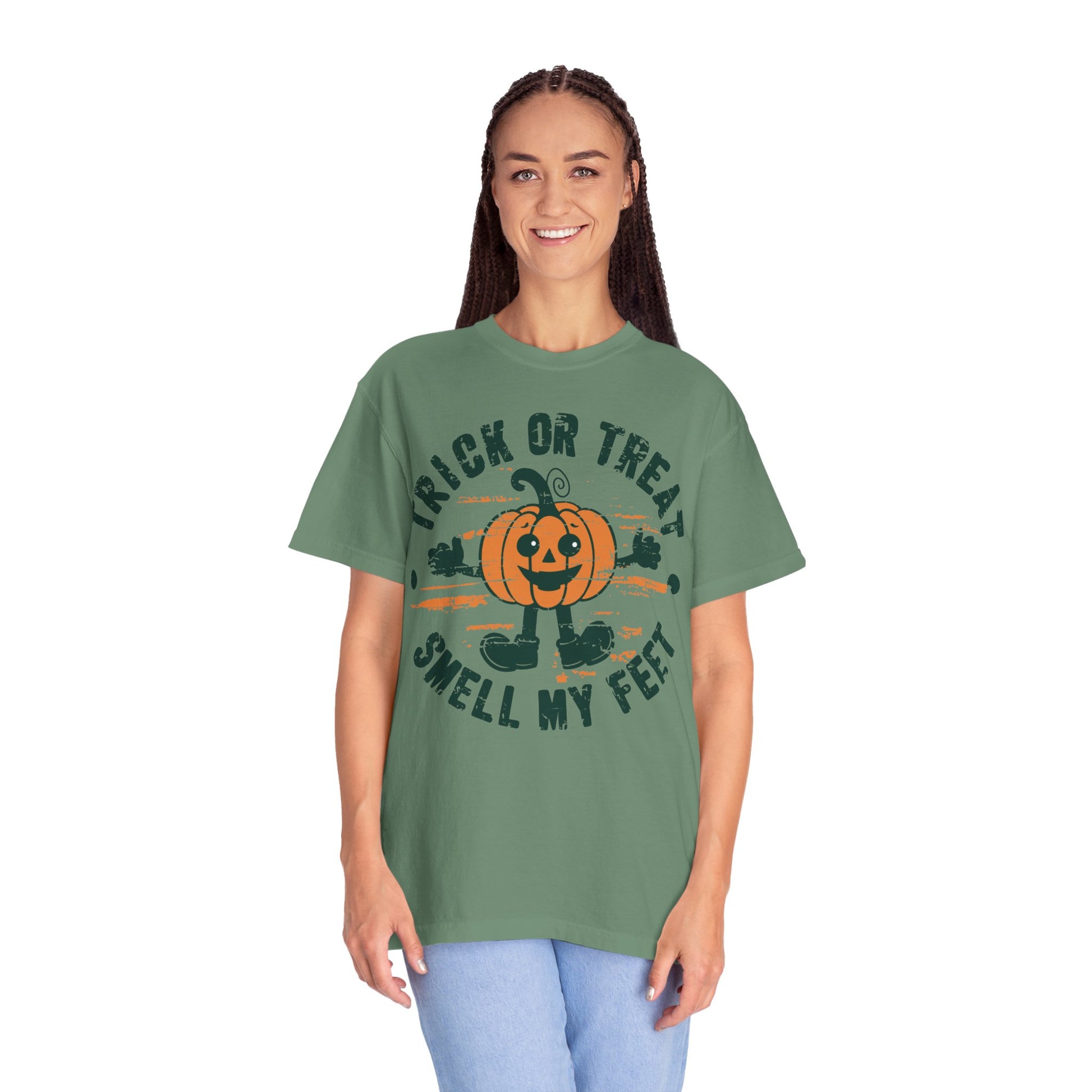 Trick Or Treat Smell My Feet Shirt Gift For Halloween, Retro Pumpkin Shirt