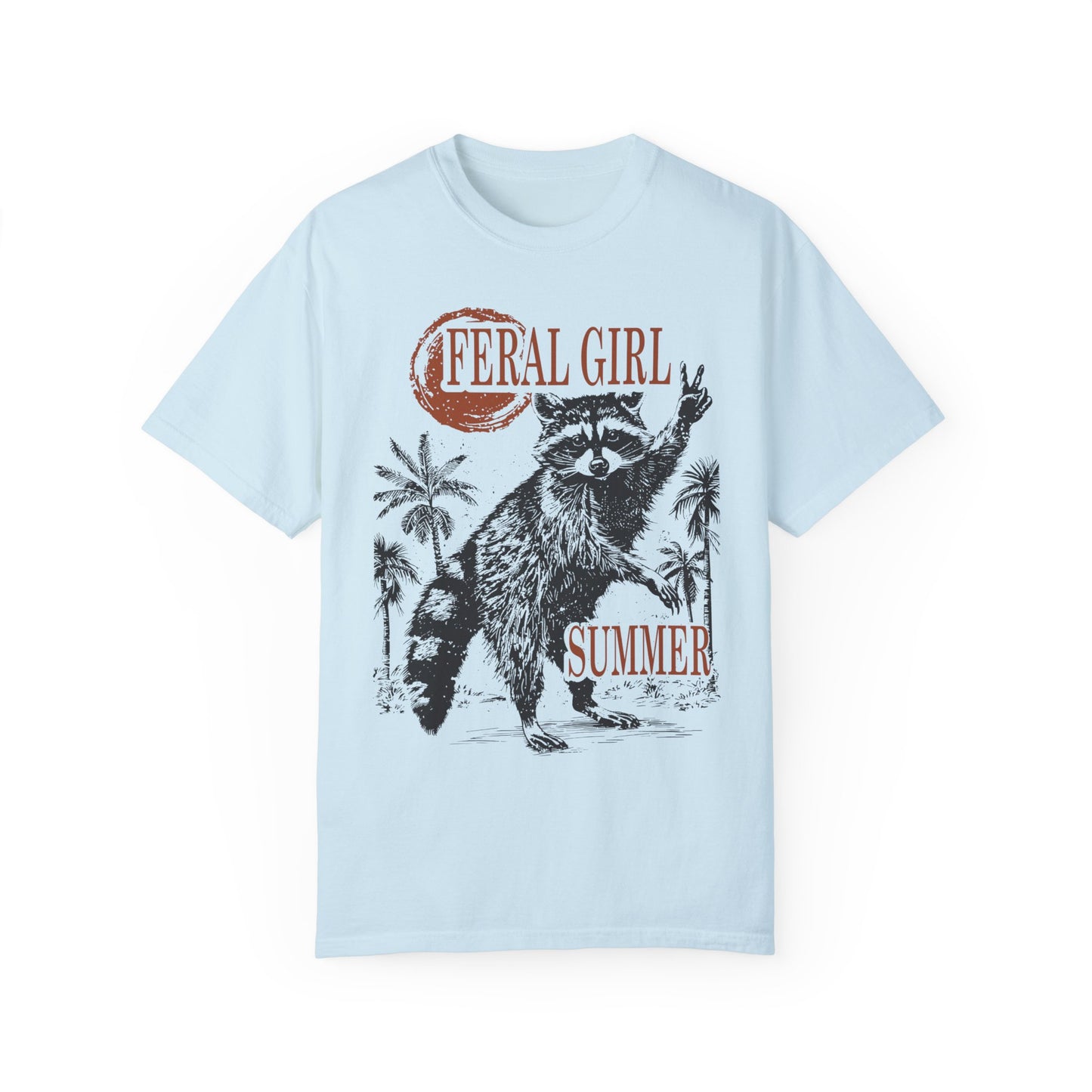 Feral Girl Summer Raccoon Shirt Chambray