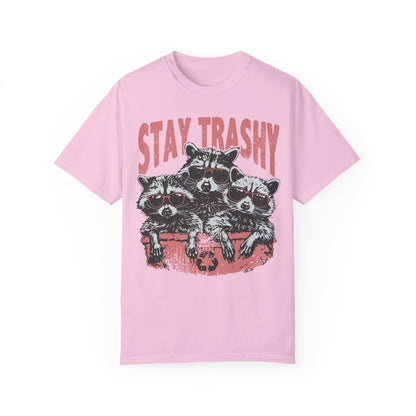 Stay Trashy T-shirt - Funny Raccoons Squad Shirt Blossom