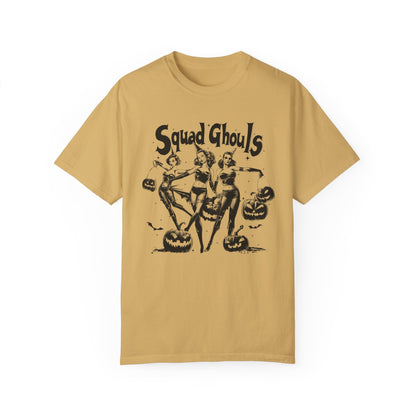 Halloween Squad Ghouls Shirt - Comfort Colors Shirt Mustard