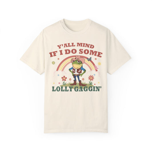 Yall Mind If I Do Some Lollygaggin - Funny Frog Shirt Ivory