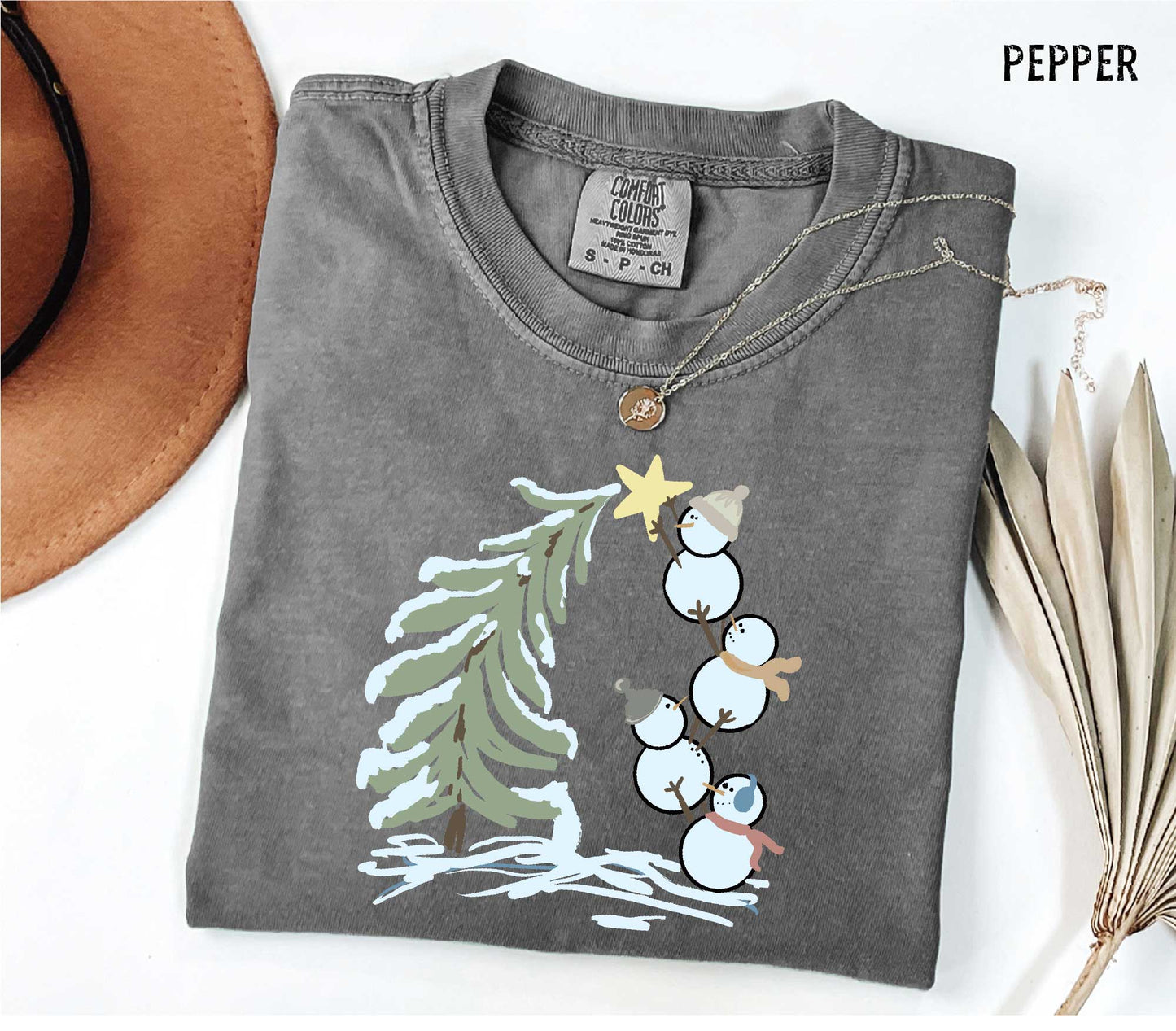 Snowman Christmas Tree T-Shirt