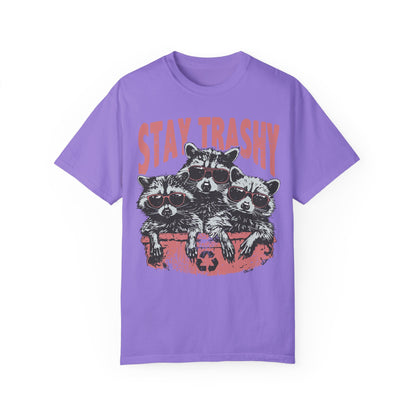 Stay Trashy T-shirt - Funny Raccoons Squad Shirt Violet