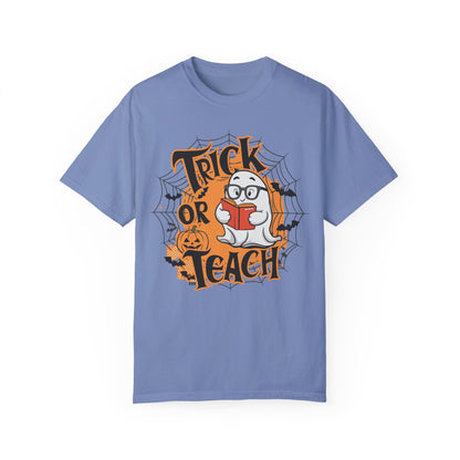 Teacher Halloween Shirt - Trick Or Teach Shirt Washed Denim