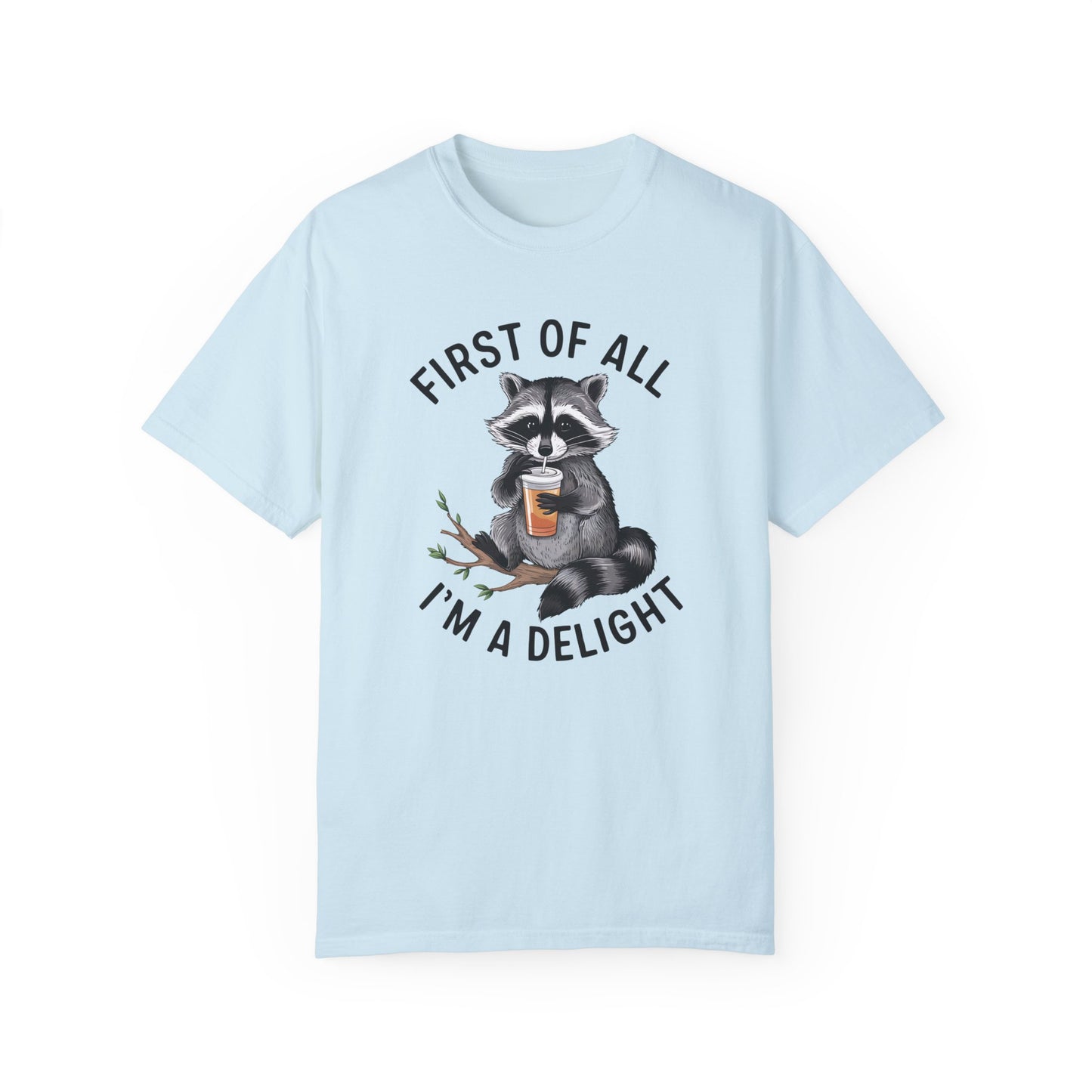 Retro First Of All I'm A Delight Sarcastic Angry Opossum Lover Shirt Chambray