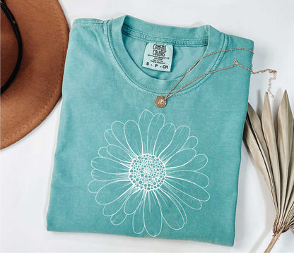 Comfort Colors Daisy Shirt,Cute Boho Wildflower Tshirt