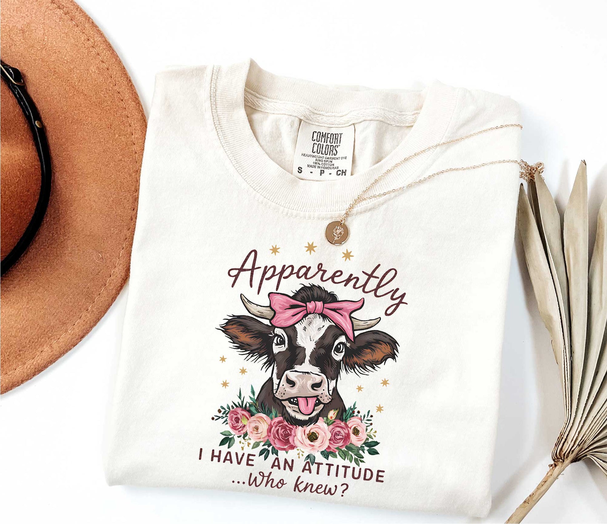 Apparently I Have An Attitude Shirt, Funny Cow Tshirt