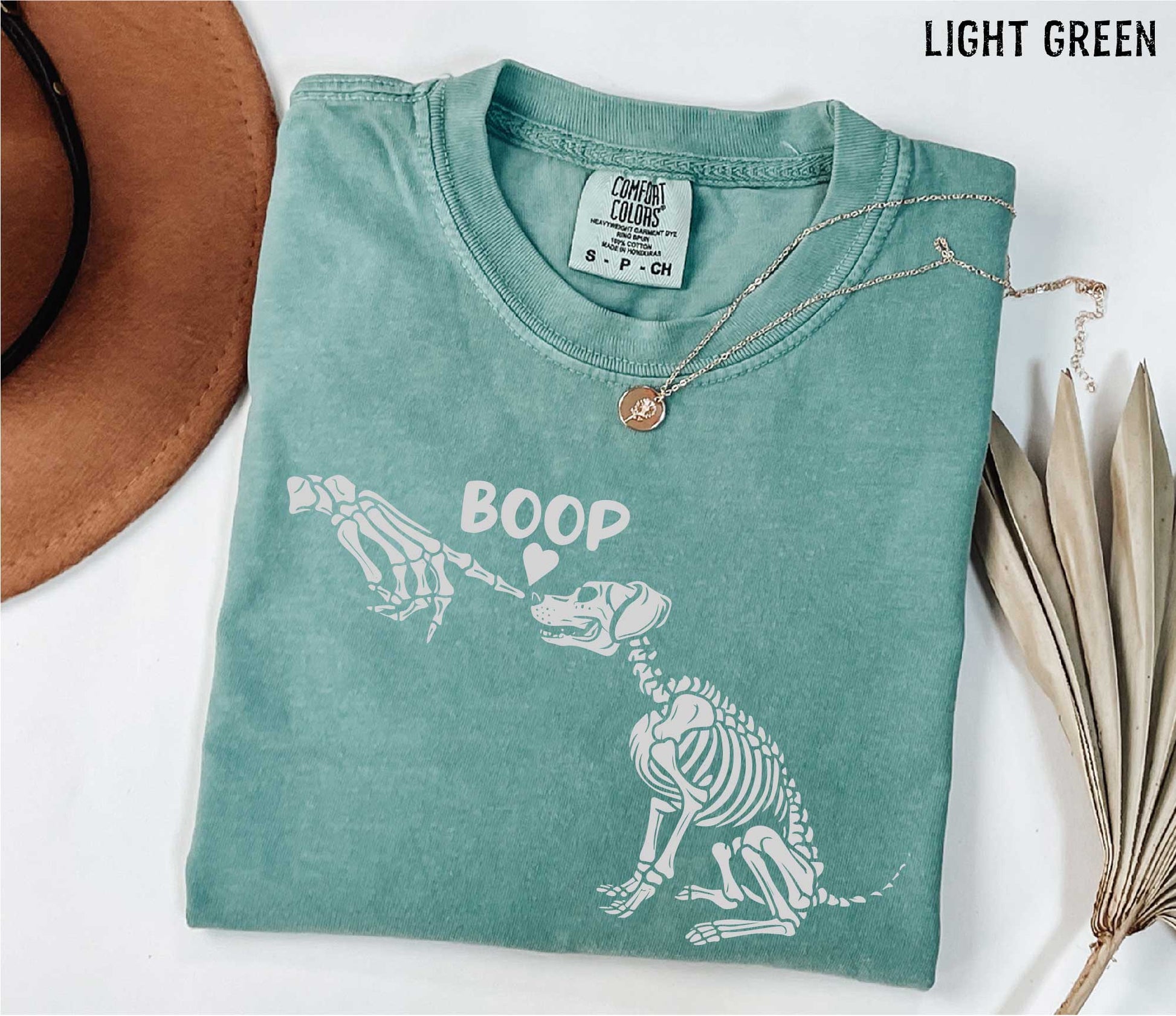 Dog Boop Halloween Comfort Colors Shirt, Dog Skeleton