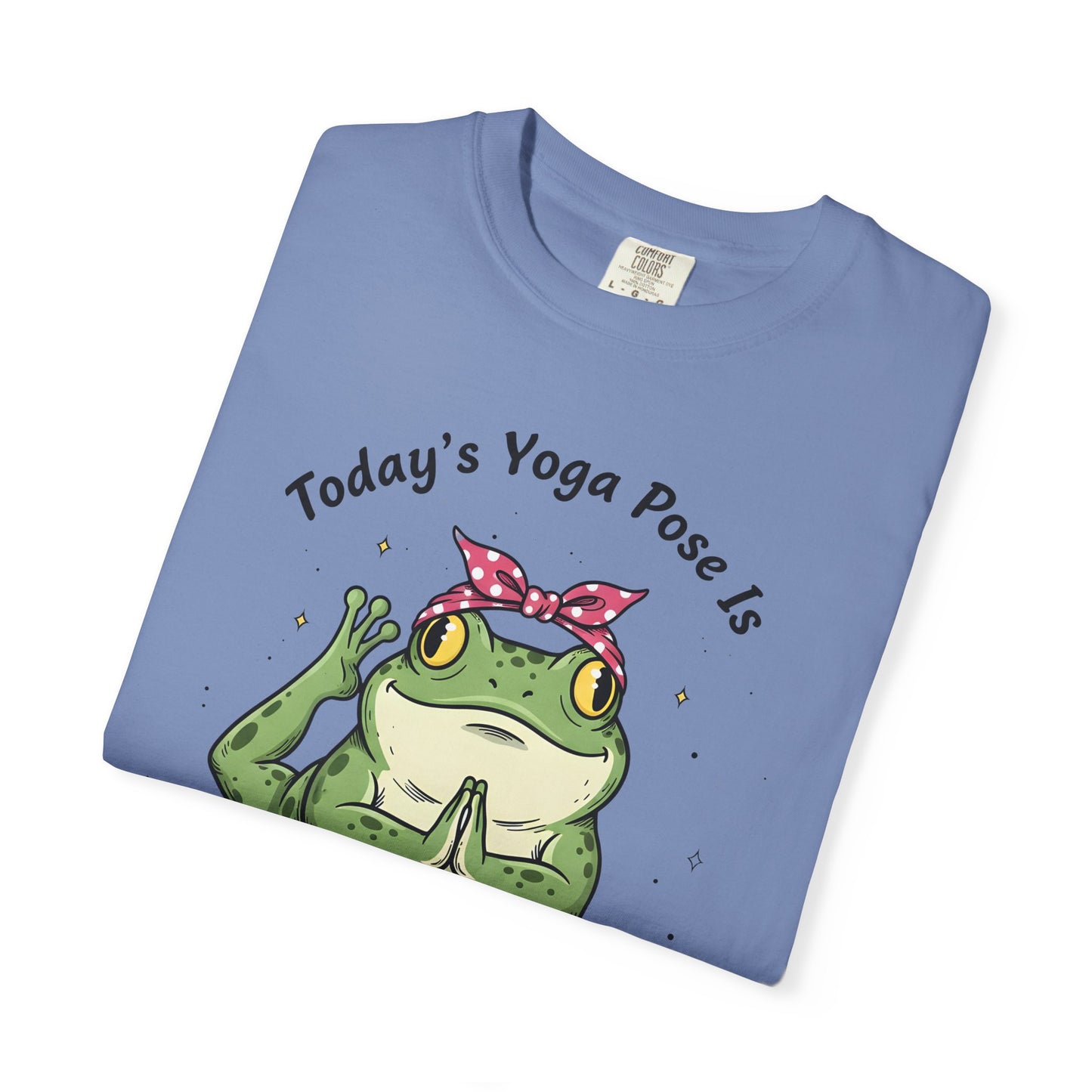 Today's Yoga Pose Is Downward Spiral Frog T-Shirt - Mental Health Humor - Unisex Comfort Colors T-shirt
