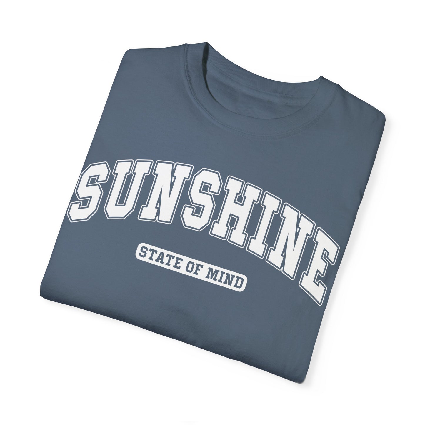 Comfort Colors Beach Shirt, Sunshine State of Mind Shirt Blue Jean