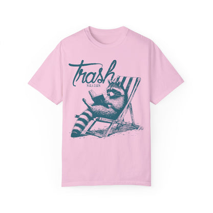 Raccoon Reading Book Trash Reader Shirt Blossom