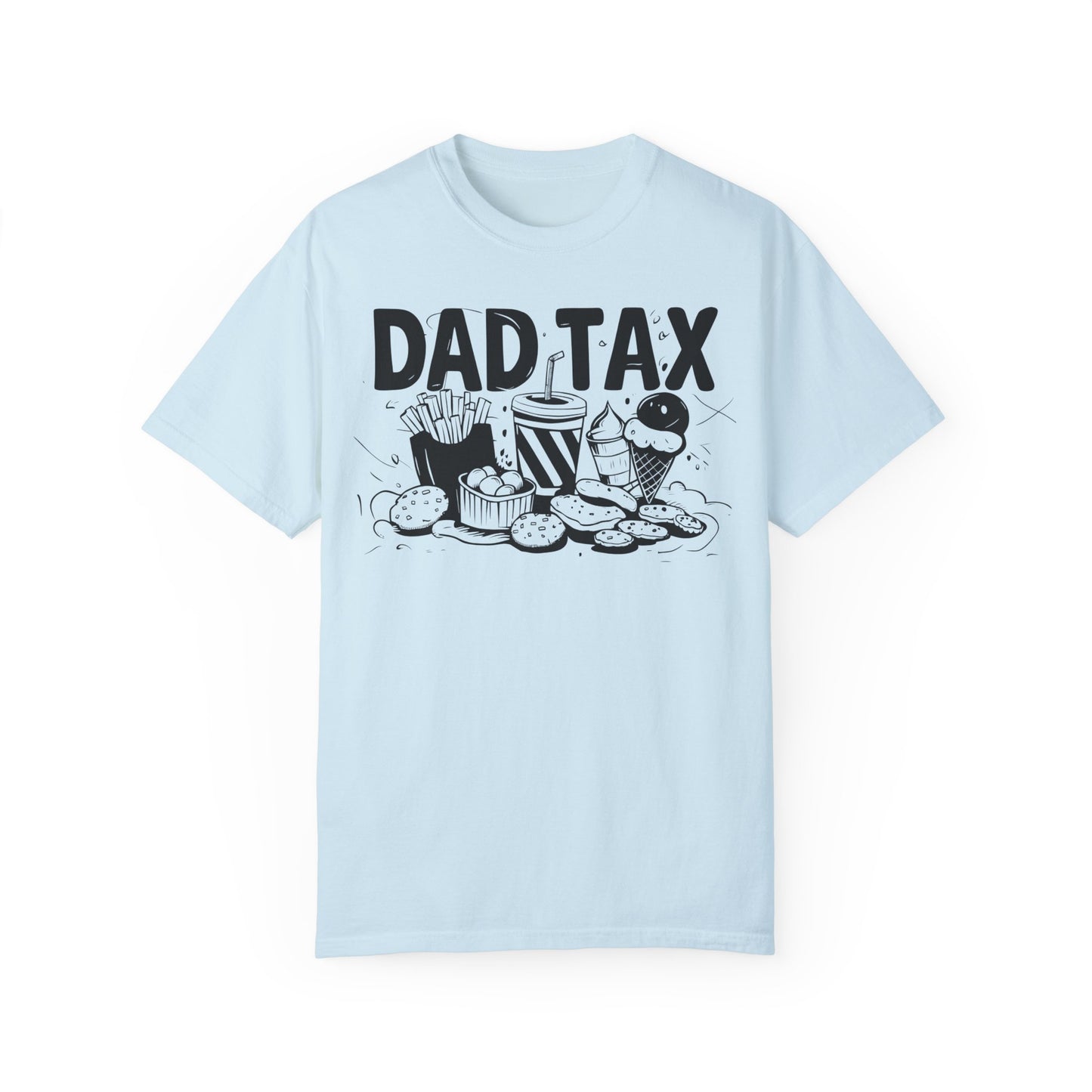 Funny Dad Tax Food Happy Fathers Day Shirt | Father's Day Gift Idea Chambray