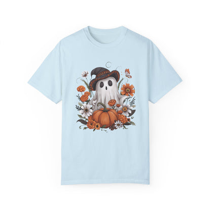 Halloween Ghost Comfort Colors Shirt Chambray