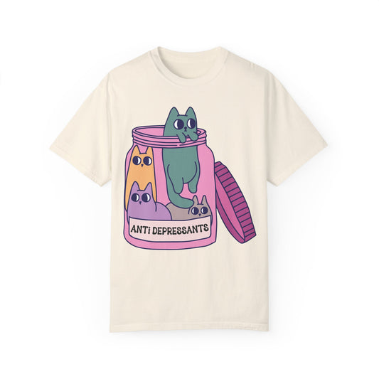 Antidepressant Cat Shirt Ivory